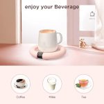 Coffee Mug Warmer， 2022 EasyAcc Coffee Warmer for Desk [with Silicon Cup Lid] Smart Mug Warmer Auto Shut Off， 3 Temp Setting to 167℉， Touch Switch， LED Display Cup Warmer for Office Home -Coffee Gift - Image 5